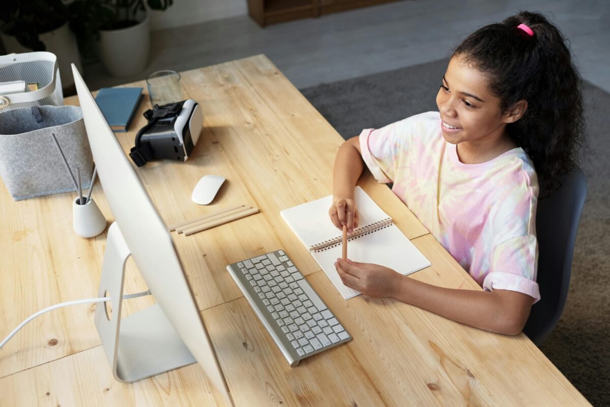 South African child enjoys homeschooling with a positive back to school routine.